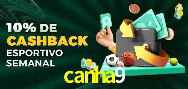 10% de bônus de cashback na canha9